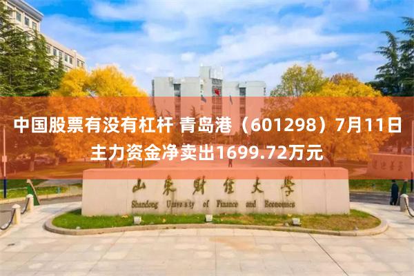中国股票有没有杠杆 青岛港（601298）7月11日主力资金净卖出1699.72万元