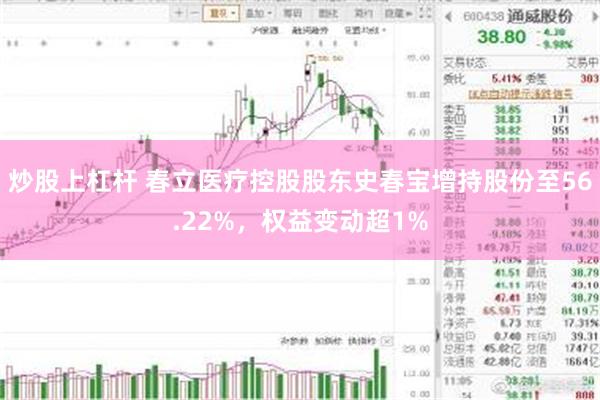 炒股上杠杆 春立医疗控股股东史春宝增持股份至56.22%，权益变动超1%