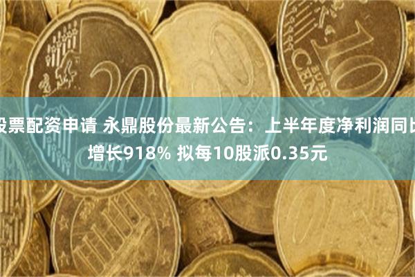股票配资申请 永鼎股份最新公告：上半年度净利润同比增长918% 拟每10股派0.35元