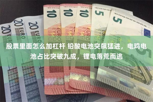 股票里面怎么加杠杆 铅酸电池突飙猛进，电鸡电池占比突破九成，锂电落荒而逃