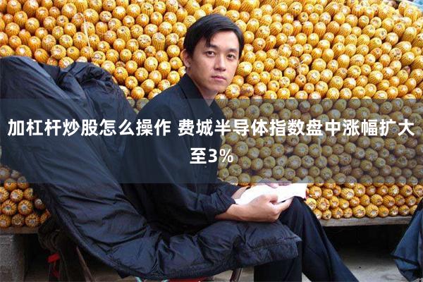 加杠杆炒股怎么操作 费城半导体指数盘中涨幅扩大至3%