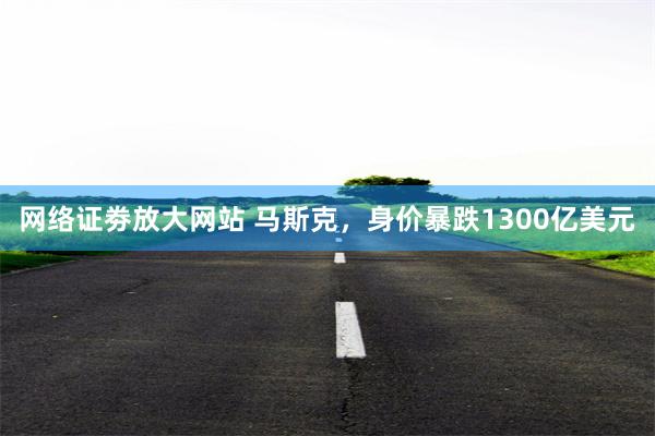 网络证劵放大网站 马斯克,身价暴跌1300亿美元