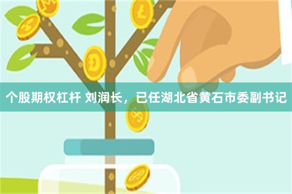 个股期权杠杆 刘润长，已任湖北省黄石市委副书记